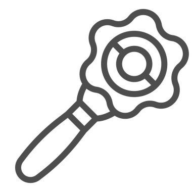 Bebek çıngırak hattı ikonu. Dikkat oyuncak vektör illüstrasyonu beyaza izole edildi. Fasulye torbası tasarımı, web ve uygulama için tasarlanmış. Eps 10.