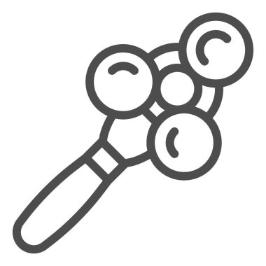 Çocuk oyuncağı ikonu. Beanbag vektör illüstrasyonu beyaza izole edildi. Bebek çıngırağı tasarımı, web ve uygulama için tasarlanmış. Eps 10.