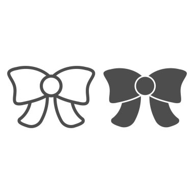 Pruva çizgisi ve sembol. Hediye dekor vektör çizimi beyaza izole edildi. Düğüm şekli tasarımı, ağ ve uygulama için tasarlandı. Eps 10.