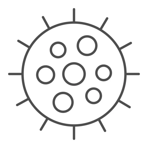 Plankton dunne lijn icoon. Klam vector illustratie geïsoleerd op wit. Krill ontwerp, ontworpen voor web en app. Eps 10. — Stockvector