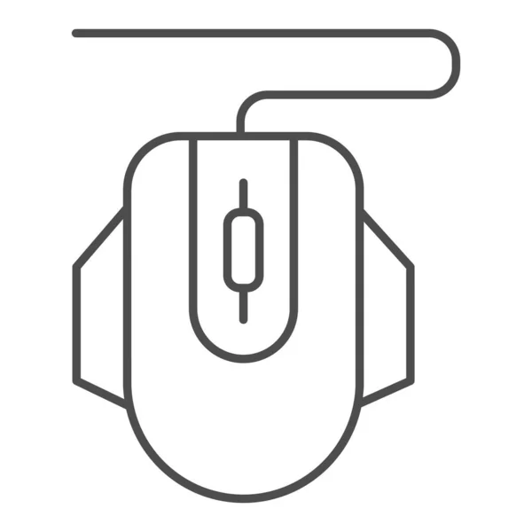 Computermaus Thin Line Icon. Klicken Sie auf Vektordarstellung isoliert auf weiß. Device Outline Style Design, entworfen für Web und App. Eps 10. — Stockvektor