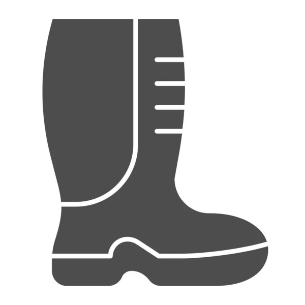 Botas altas icono sólido. Zapatos ilustración vectorial aislado en blanco. Diseño de estilo glifo de calzado, diseñado para web y app. Eps 10 . — Vector de stock