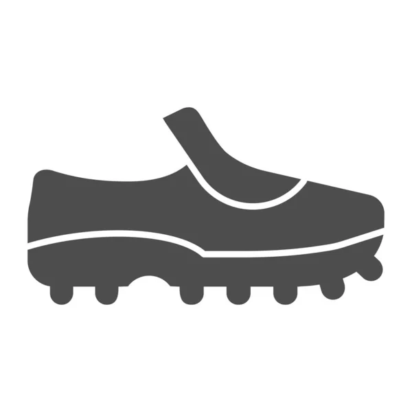 Voetbalschoenen stevig icoon. Sportschoenen vector illustratie geïsoleerd op wit. Voetbal schoeisel glyph stijl ontwerp, ontworpen voor web en app. Eps 10. — Stockvector