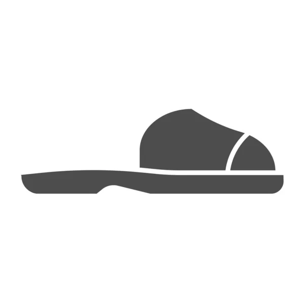 Chanclas icono sólido. Zapatos de verano ilustración vectorial aislado en blanco. Diseño de estilo glifo de calzado de playa, diseñado para web y app. Eps 10 . — Archivo Imágenes Vectoriales