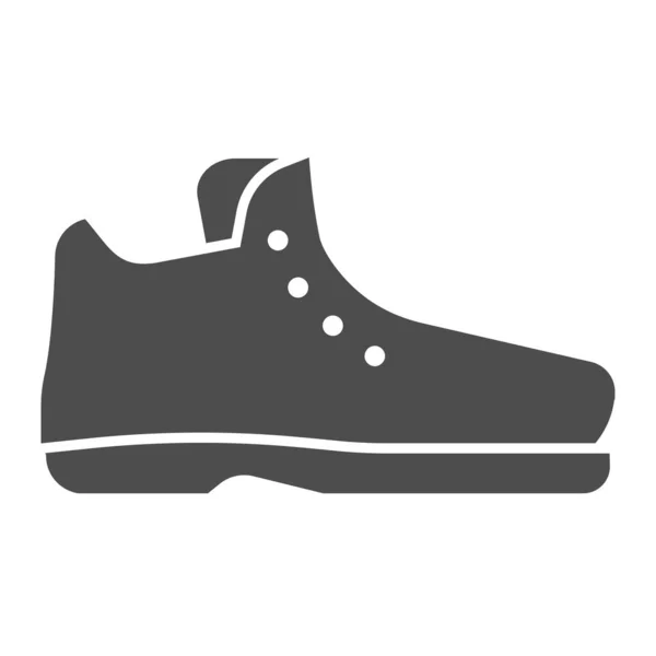 Чоловічі черевики суцільна ікона. Демісезонні чоботи Векторні ілюстрації ізольовані на білому. Дизайн взуття у стилі гліф, розроблений для веб та додатків. Епс 10 . — стоковий вектор