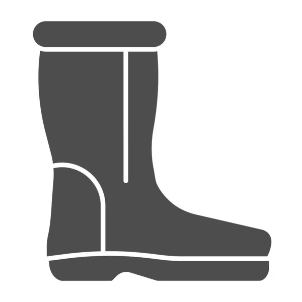 Botas de lana icono sólido. Zapatos cálidos ilustración vectorial aislado en blanco. Diseño de estilo glifo de arranque de fieltro, diseñado para web y aplicación. Eps 10 . — Vector de stock