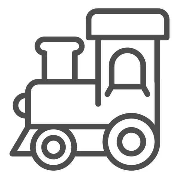 Eisenbahn-Spielzeug-Linie Symbol. Babyspielzeug Vektor Illustration isoliert auf weiß. Lokomotive skizzieren Stil-Design, für Web und App entwickelt. Eps 10. — Stockvektor