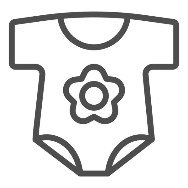 Icona della linea Baby suit. Illustrazione vettoriale dei vestiti appena nati isolata sul bianco. Baby dress design stile contorno, progettato per il web e app. Eps 10 . — Vettoriale Stock