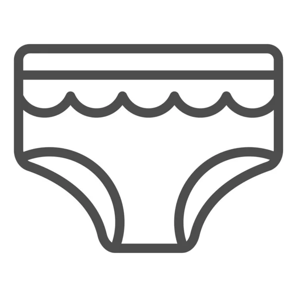 Baby-Slip Linie Symbol. Kinderunterwäsche Vektor Illustration isoliert auf weiß. Kid Höschen skizzieren Stil-Design, für Web und App konzipiert. Eps 10. — Stockvektor