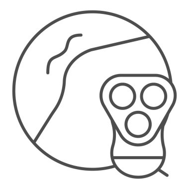 Koltuk altı epilasyon ince çizgi simgesi. Koltukaltı tıraş vektör çizimi beyaza izole edildi. Razor epilasyon tasarımı, web ve uygulama için tasarlandı. Eps 10.