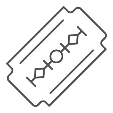 Jilet gibi ince çizgi ikonu. Shaver vektör çizimi beyaza izole edildi. Web ve uygulama için tasarlanmış tasarımı kes. Eps 10.