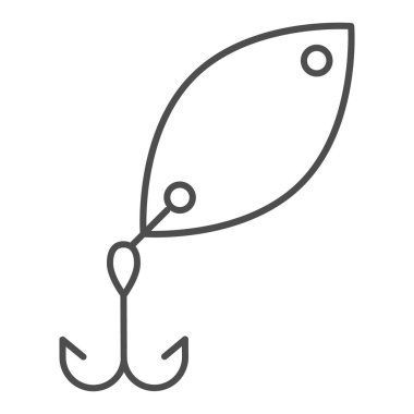 İnce çizgi simgesini yemle. Beyazda izole edilmiş yem çizimi. Web ve uygulama için tasarlanmış tasarım tasarımı ele al. Eps 10.