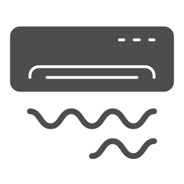 Klima katı simgesi. Soğutma vektör illüstrasyonu beyazda izole edildi. Havalı kabartma tasarımı, web ve uygulama için tasarlanmış. Eps 10.