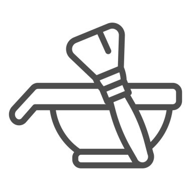 Bowling ve fırça çizgisi ikonu. Tıraş seti işareti vektör çizimi beyaza izole edildi. Yüz maskesi tasarım tasarımı, web ve uygulama için tasarlandı. Eps 10.