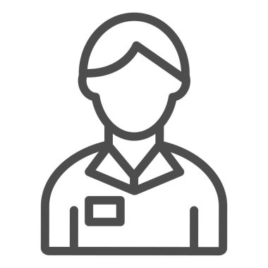 Banker hattı ikonu. Hesap yöneticisi vektör illüstrasyonu beyazda izole edildi. İşçi tarzı tasarım, web ve uygulama için tasarlanmış. Eps 10.