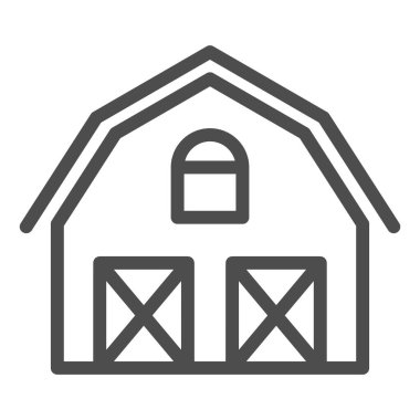 Çiftlik evi ikonu. Depo vektör çizimi beyaza izole edildi. Ağ ve uygulama için tasarlanmış ahır tasarımı. Eps 10.