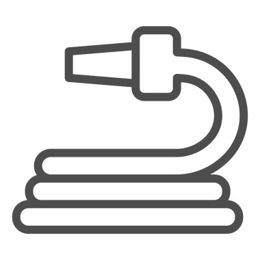 Bahçe hortumu ikonu. Su hortumu vektör çizimi beyaza izole edildi. Sulama tasarımı, web ve uygulama için tasarlanmış. Eps 10.