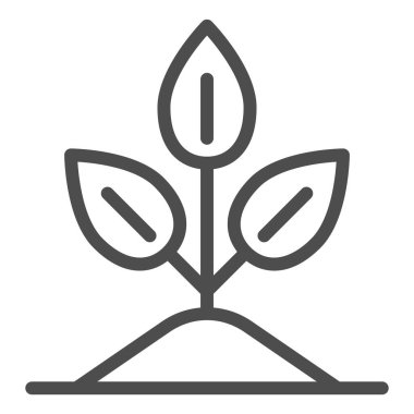 Bitki çizgisi simgesi. Filiz vektör çizimi beyaza izole edildi. Büyüme tasarımı, web ve uygulama için tasarlanmış. Eps 10.