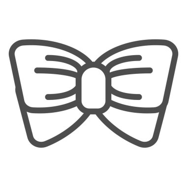 Papyon çizgisi simgesi. Düğüm vektör çizimi beyaza izole edildi. Boyunbağı tasarımı, web ve uygulama için tasarlandı. Eps 10.