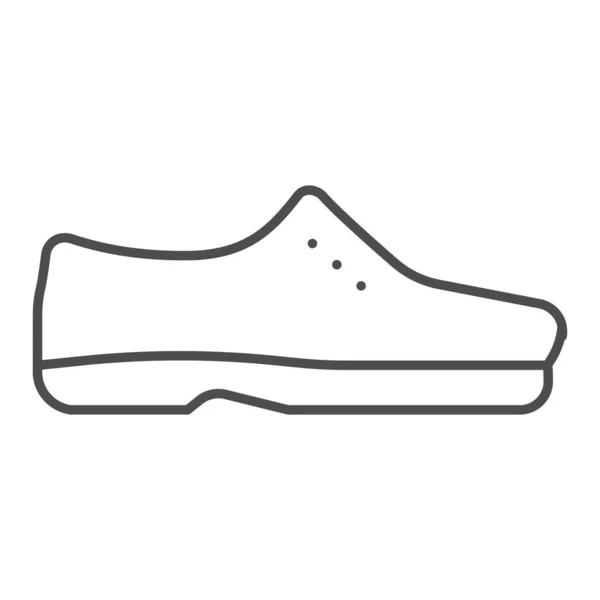 Чоловіче взуття тонка лінія значок. Векторні ілюстрації чоловічого взуття ізольовані на білому. Формальний дизайн взуття, розроблений для веб та додатків. Епс 10 . — стоковий вектор