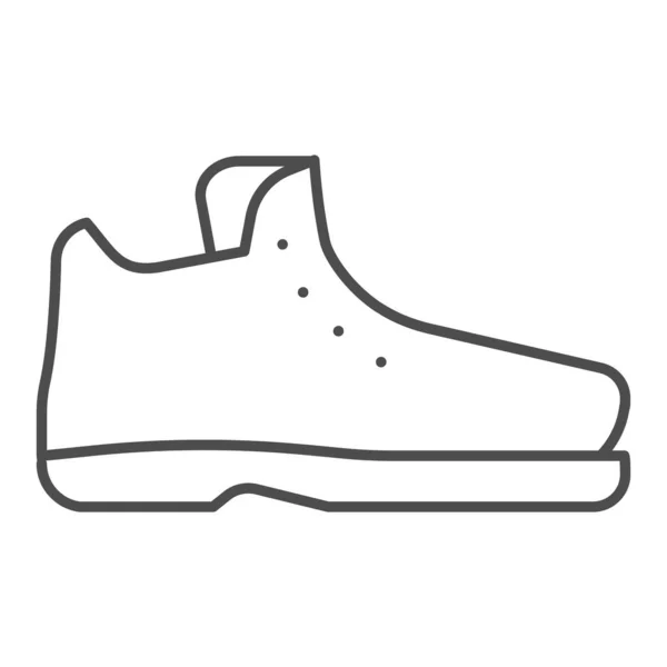 Botas masculinas ícone linha fina. Demi-temporada botas ilustração vetorial isolado em branco. Design de estilo de contorno de calçado, projetado para web e aplicativo. Eps 10 . — Vetor de Stock