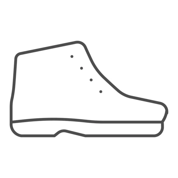 Autamn boots thin line icon. Cold season boots vector illustration isolated on white. Footwear outline style design, designed for web and app. Eps 10. — Stock Vector