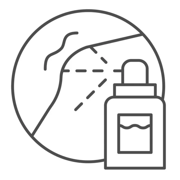 Spray deodorant pod paží tenké čáry ikony. Podpaží a deodorant vektorové ilustrace izolované na bílém. Design osvěžovače těla, navržený pro web a aplikaci. Eps 10. — Stockový vektor