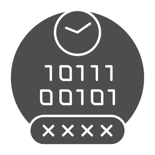 Mot de passe icône solide. Illustration vectorielle de code pin isolée sur blanc. Accédez à la conception de style glyphe, conçu pour le web et l'application. Eps 10 . — Image vectorielle