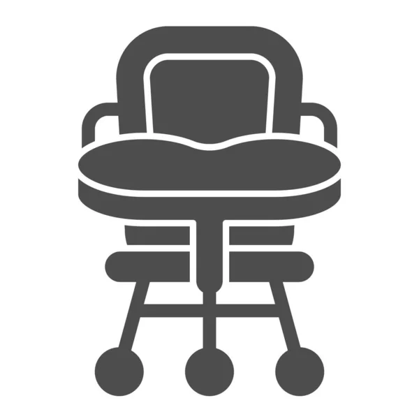 Babystol fast ikon. Barnstol vektor illustration isolerad på vitt. Kid säte glyf stil design, utformad för webb och app. Eps 10. — Stock vektor