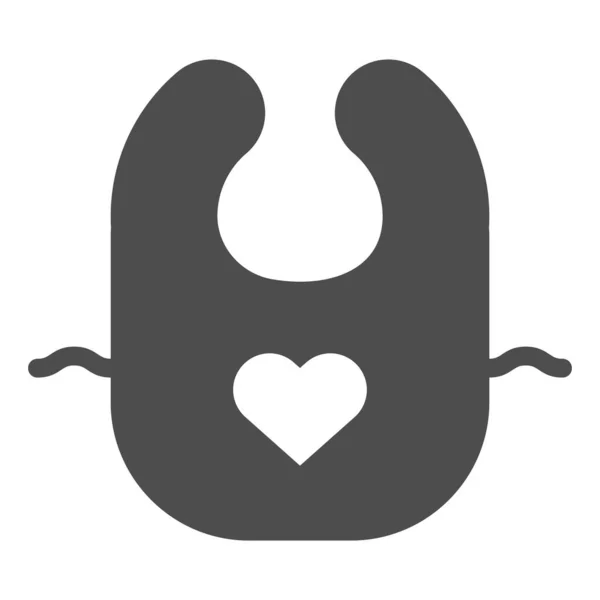Delantal de bebé icono sólido. Ilustración del vector del babero aislado en blanco. Diseño de estilo glifo de ropa de bebé, diseñado para la web y la aplicación. Eps 10 . — Archivo Imágenes Vectoriales