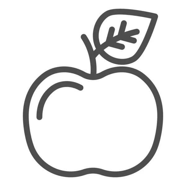 Jabłkowa ikona. Ilustracja wektora owocowego izolowana na białym. Kontury żywności styl projektowania, przeznaczony do sieci web i aplikacji. Eps 10. — Wektor stockowy