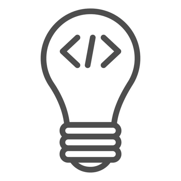 Lampenzeichenzeichensymbol. Ideenvektorillustration isoliert auf weiß. Entwicklungsumrisse Stil-Design, für Web und App konzipiert. Eps 10. — Stockvektor
