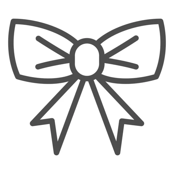 Einfaches Bogenlinien-Symbol. Feier Dekor Vektor Illustration isoliert auf weiß. Ribbon Knot Outline Style Design, entworfen für Web und App. Eps 10. — Stockvektor