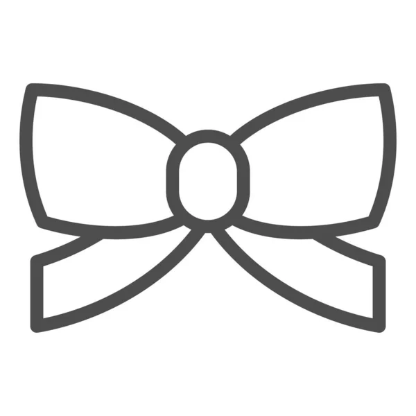 Thin ribbon bow thin line icon. Gift decoration vector