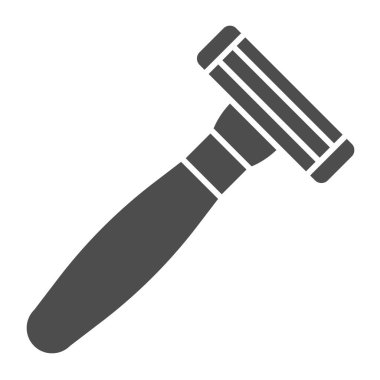 Jilet gibi keskin bir ikon. Bıçak vektör çizimi beyaza izole edildi. Shaver kabartma tasarımı, web ve uygulama için tasarlandı. Eps 10.