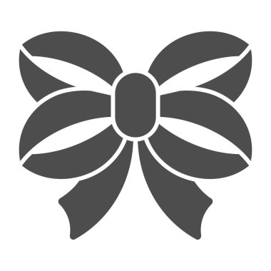 Kurdele yay sert bir ikon. Çift düğümlü yay vektör çizimi beyaza izole edildi. Bağlı düğüm kabartma tasarımı, ağ ve uygulama için tasarlanmış. Eps 10.