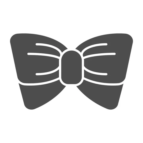 Icono sólido de pajarita. Ilustración de vectores de nudo aislado en blanco. Diseño de estilo glifo corbata, diseñado para la web y la aplicación. Eps 10 . — Vector de stock