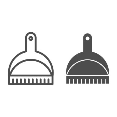 Kedi kumu kürek hattı ve sembol. Kepçe vektör çizimi beyaza izole edildi. Temiz tasarım, web ve uygulama için tasarlanmış. Eps 10.