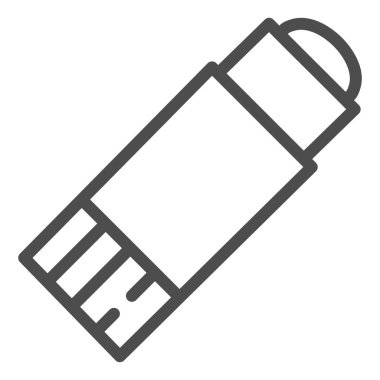 Yapıştırıcı çizgisi simgesi, kırtasiye konsepti, yapıştırıcı yapıştırıcısı süper yapıştırıcı ve beyaz arka planda an yapıştırıcı işareti, ana hatlı mobil konsept ve web tasarımında yapıştırıcı sembolü. Vektör grafikleri.