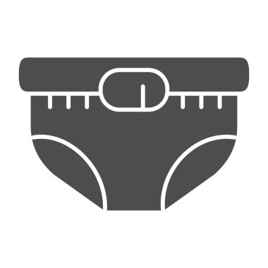 Bebek bezi katı ikonu, ilk bebek giysisi konsepti beyaz arka planda bebek bezi emme tabelası mobil konsept ve web tasarımı için glifli bebek bezi ikonu. Vektör grafikleri.