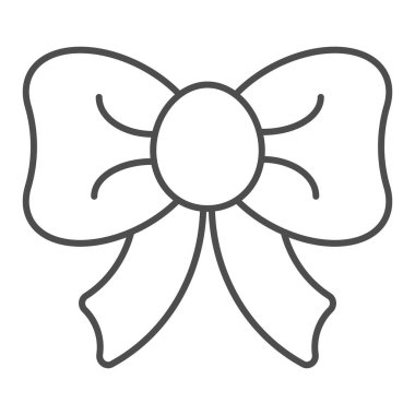 Yay ve ince çizgi ikonu. Dekorasyon vektör çizimi beyaza izole edildi. Düğüm tasarımı, web ve uygulama için tasarlandı. Eps 10.