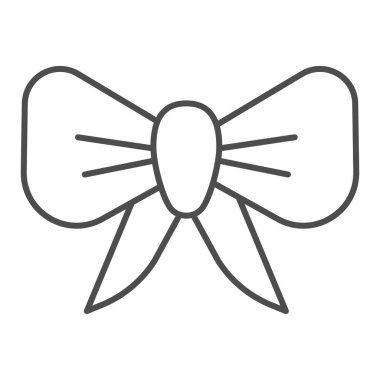 Dekorasyon düğümünün ince çizgi simgesi. Baş vektör çizimi beyaza izole edildi. Düğüm tasarımı, web ve uygulama için tasarlandı. Eps 10.