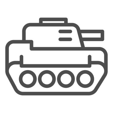 Tank hattı simgesi. Panzer vektör çizimi beyaza izole edildi. Zırh tasarımı, web ve uygulama için tasarlanmış. Eps 10.