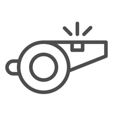 Islık hattı simgesi. Hakem ıslık vektör illüstrasyonu beyazda izole edildi. Ağ ve uygulama için tasarlanmış araç tasarımı. Eps 10.