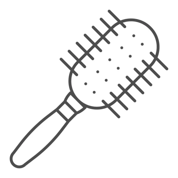 Comb thin line icon. Hairbrush vector illustration isolated on white. Hairstyle outline style design, designed for web and app. Eps 10. — Stock Vector