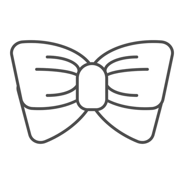 Noeud papillon fine icône de ligne. Illustration vectorielle de noeud isolée sur blanc. Conception de style de contour de cravate, conçu pour le web et l'application. Eps 10 . — Image vectorielle