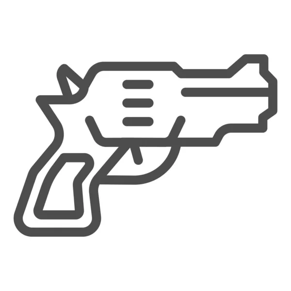 Icona della linea del revolver. Illustrazione vettoriale delle armi isolata su bianco. Design stile pistola contorno, progettato per il web e app. Eps 10 . — Vettoriale Stock