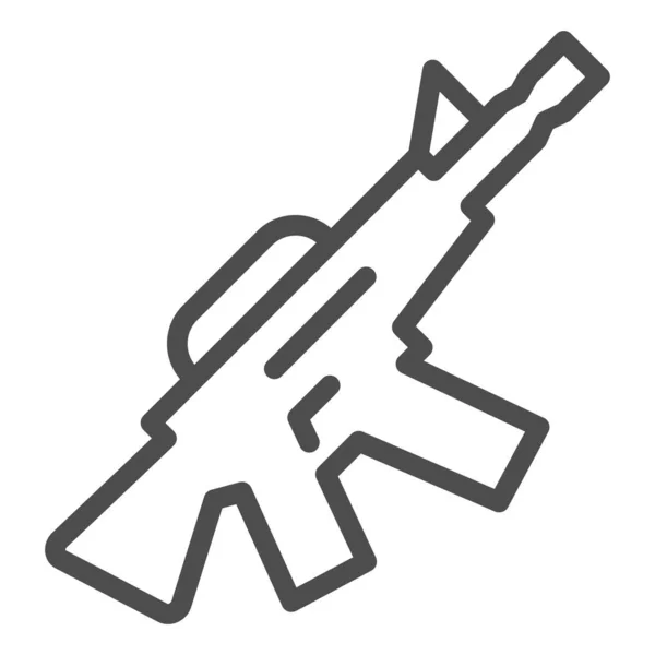 Значок пулемётной линии М16. Автоматическая векторная иллюстрация оружия изолирована на белом. Оружие очертания стиль дизайн, предназначенный для веб и приложения. Eps 10 . — стоковый вектор