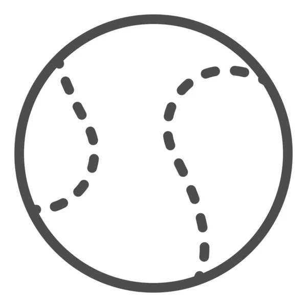 Icono de línea de pelota de tenis. Ilustración vectorial juego aislado en blanco. Diseño de estilo de esquema de equipo deportivo, diseñado para web y aplicación. Eps 10 . — Vector de stock