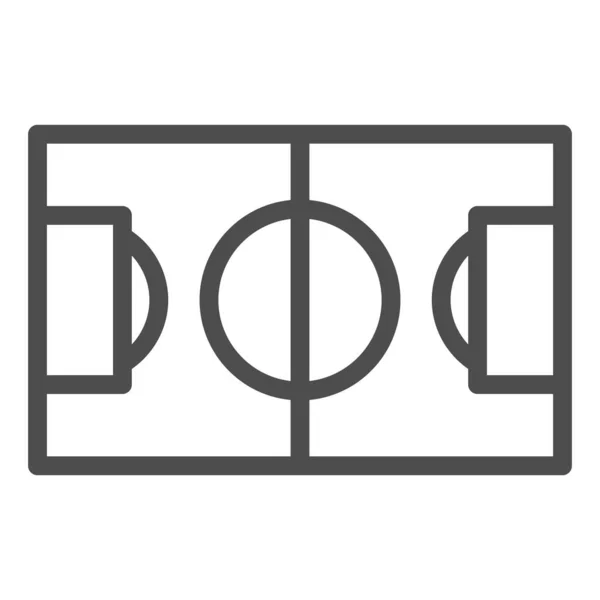 Значок линии футбольного поля. Векторная иллюстрация футбольного поля изолирована на белом. Стиль стадиона, разработанный для веб-сайтов и приложений. Eps 10 . — стоковый вектор